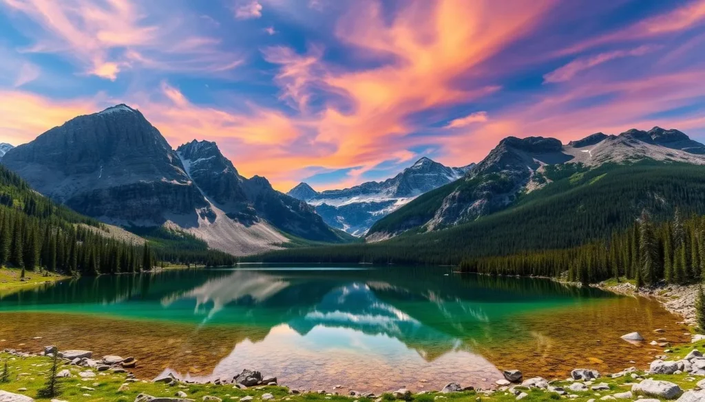 Rocky Mountain National Park landscape with alpine lakes and mountains