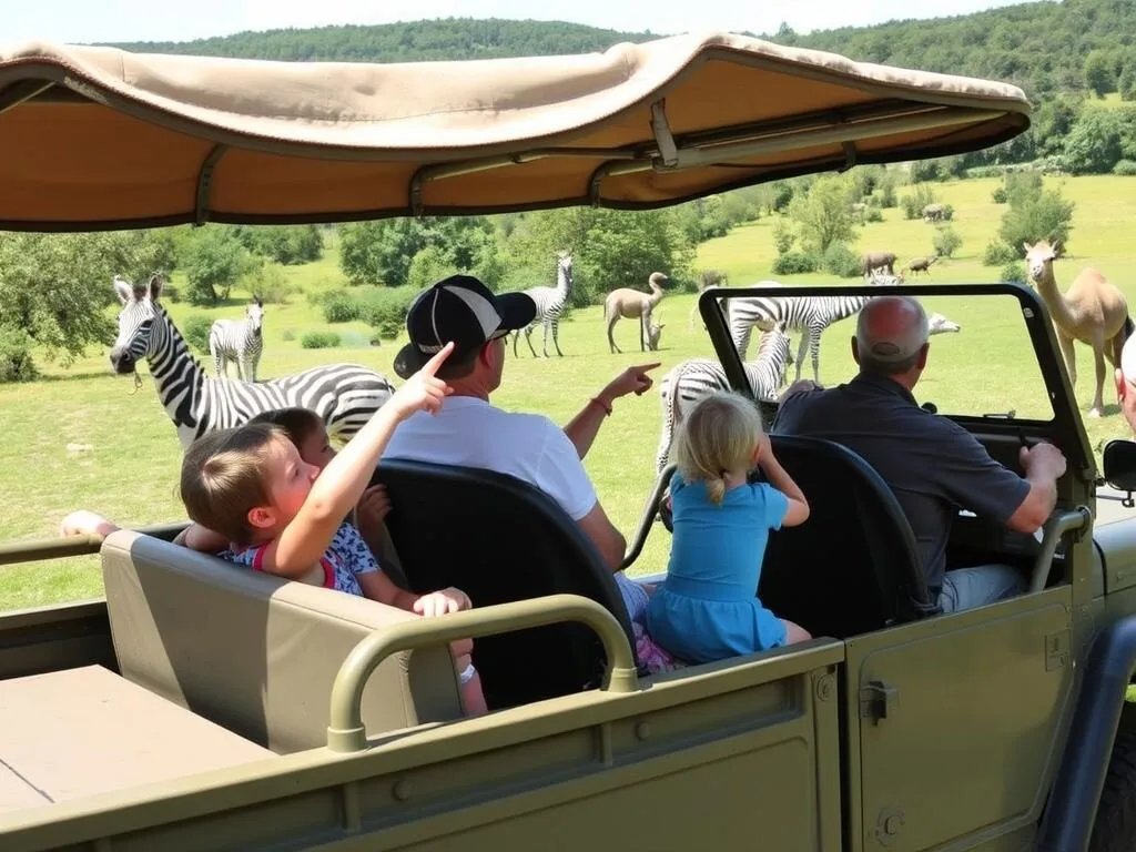 Safari ride at Catoctin Wildlife Preserve near Frederick Maryland