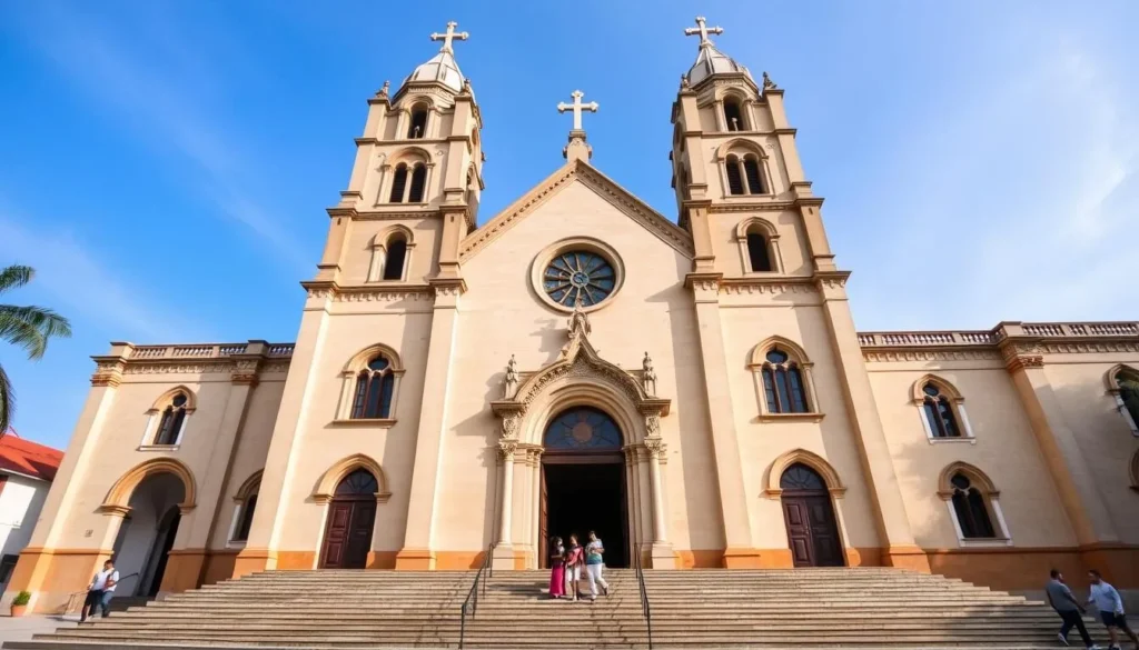 San Sebastian Cathedral in Bacolod with its impressive facade and bell towers