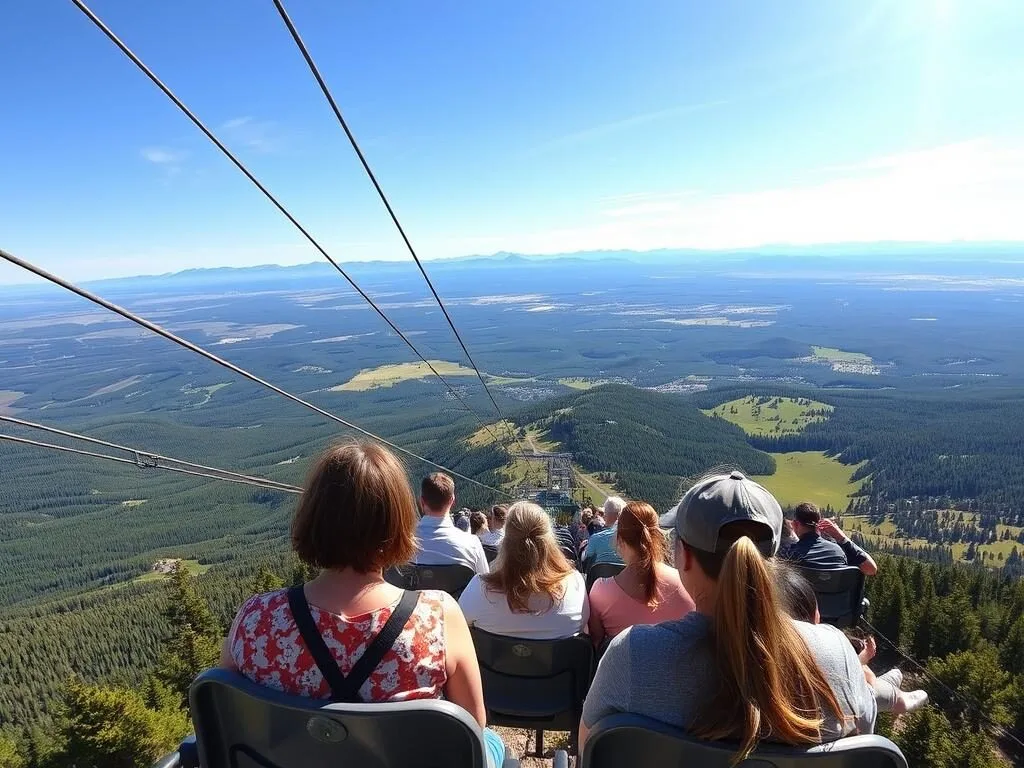 Scenic chairlift ride at Powderhorn Mountain offering panoramic views of the Grand Mesa
