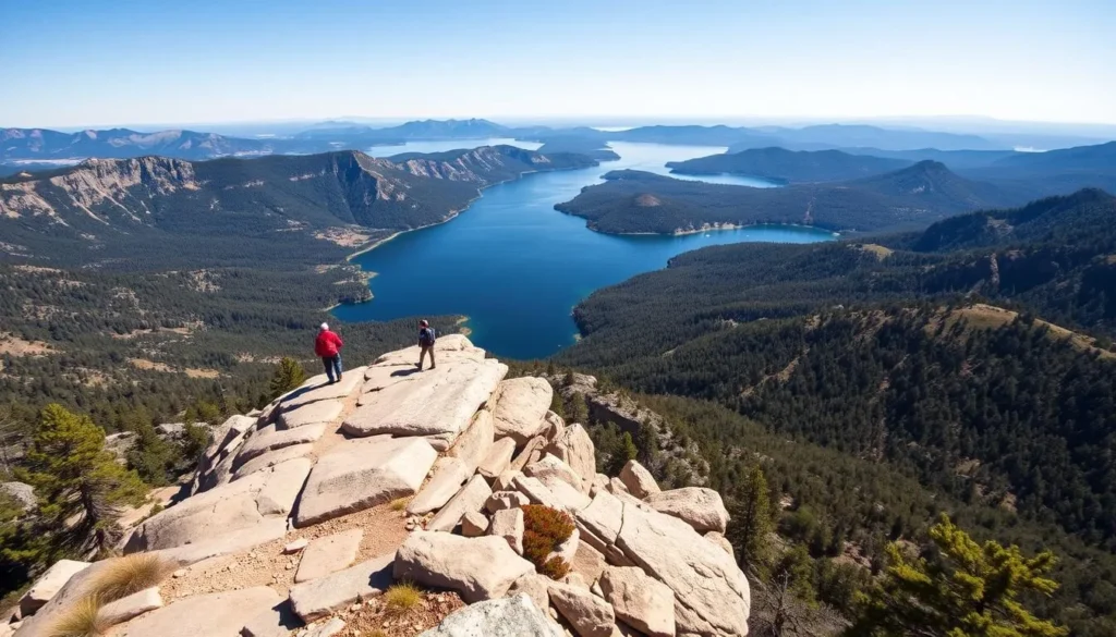 Scenic view from Castle Rock Trail overlooking Big Bear Lake