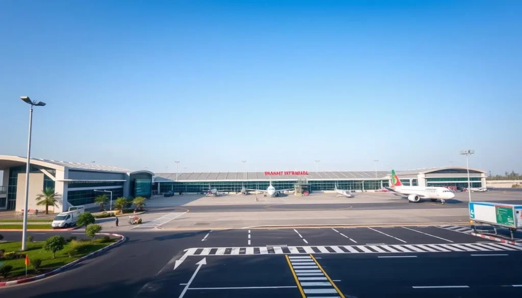 Shah Amanat International Airport in Chattogram with planes on the tarmac