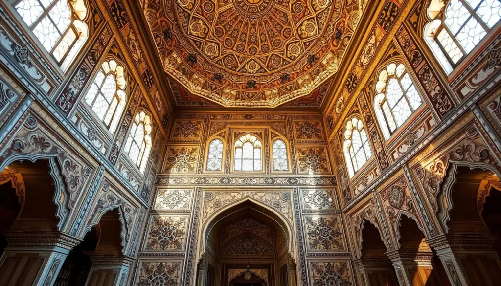 Sheesh Mahal (Palace of Mirrors) inside Lahore Fort with intricate mirror work