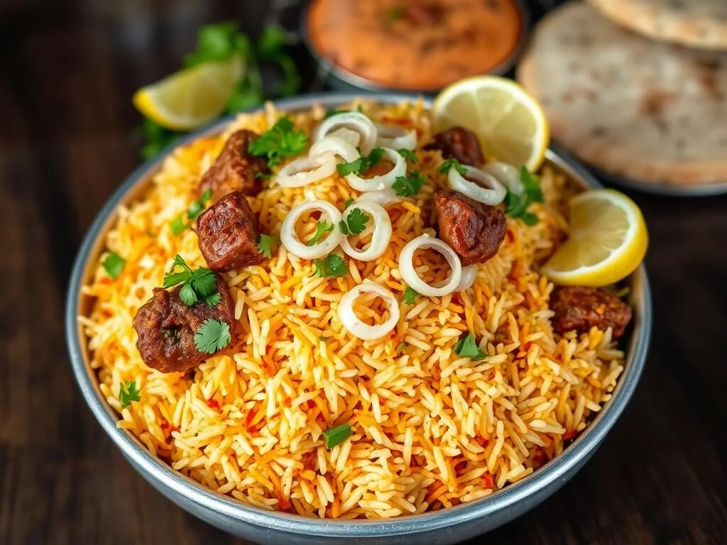 Sindhi Biryani dish from Hyderabad Pakistan