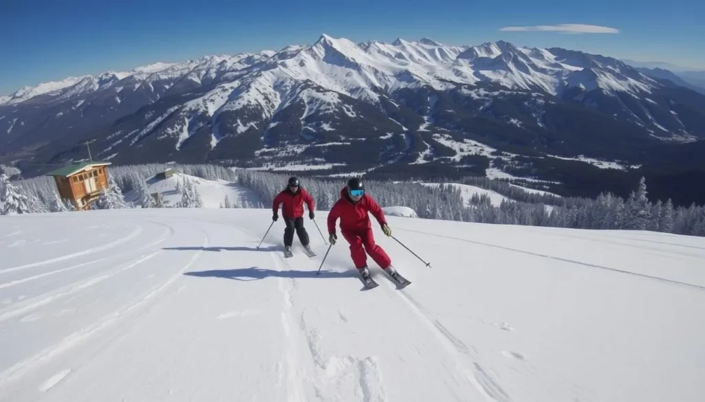 Skiers at Tusten Ski Resort enjoying the slopes