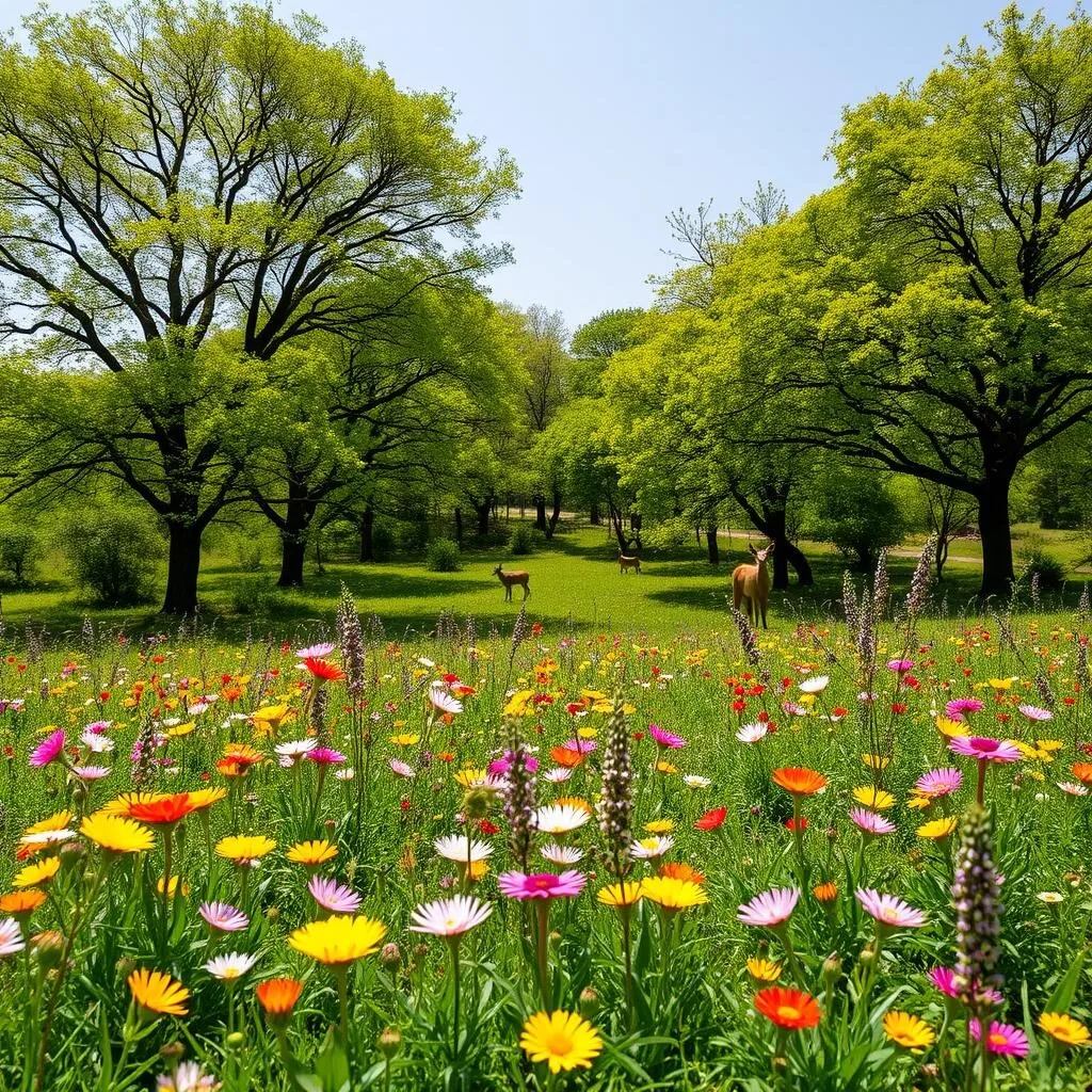 Spring flowers and wildlife in Bharatpur Nepal
