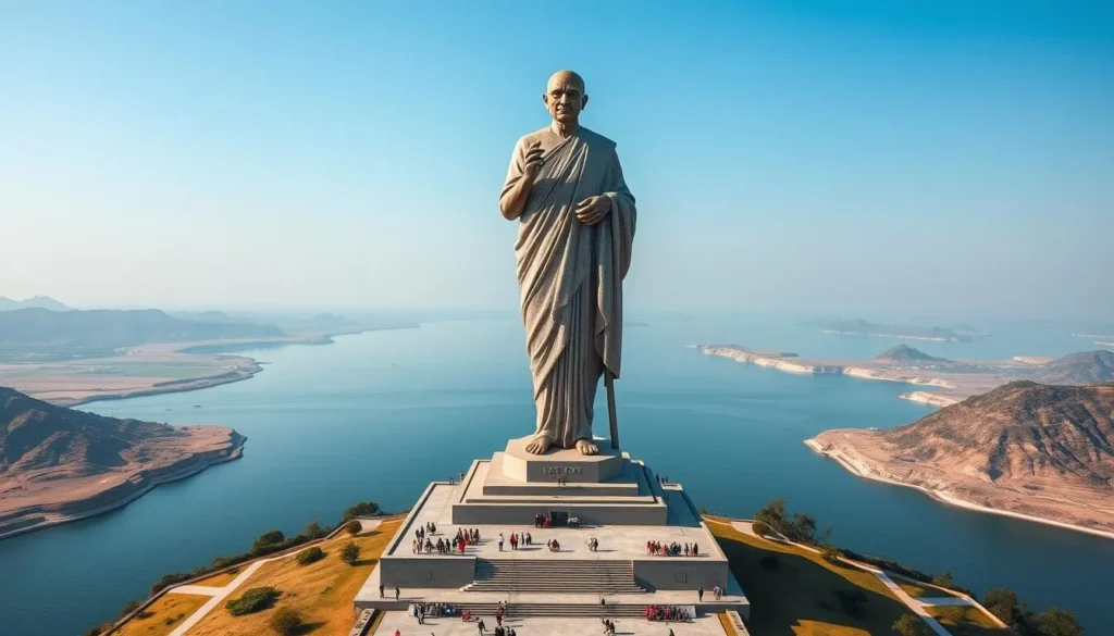 Statue of Unity near Ahmedabad showing the world's tallest statue of Sardar Vallabhbhai Patel Statue of Unity near Ahmedabad showing the world's tallest statue of Sardar Vallabhbhai Patel