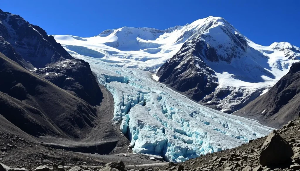 Stunning view of Nanga Parbat glacier from viewpoint near Fairy Meadows, Pakistan Stunning view of Nanga Parbat glacier from viewpoint near Fairy Meadows, Pakistan