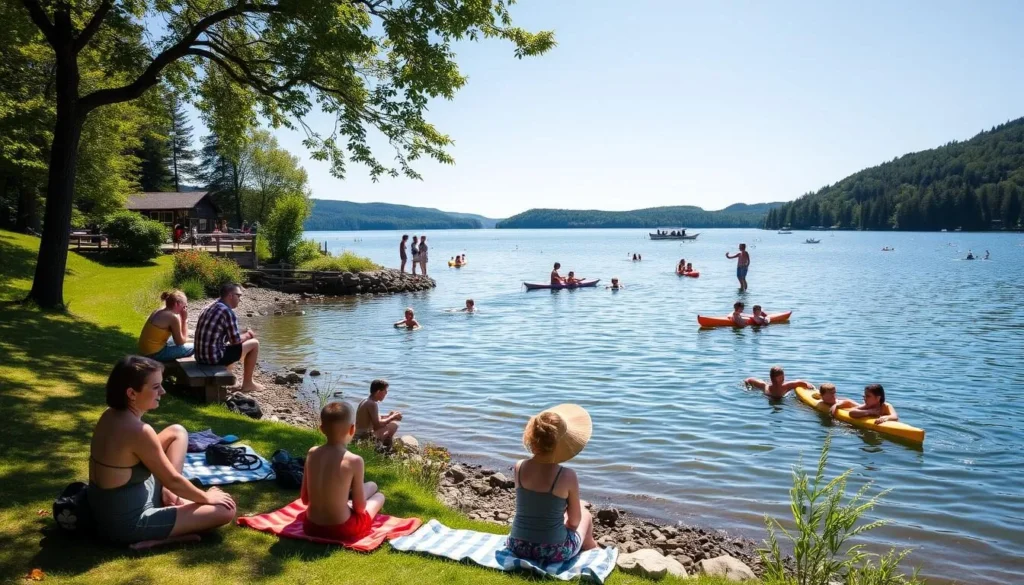Summer activities at Lake Randsfjorden