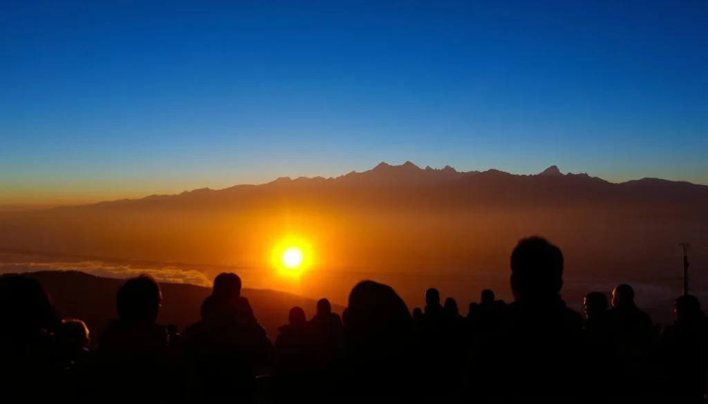Sunrise view of Kanchenjunga mountain from Tiger Hill in Darjeeling, West Bengal things to do