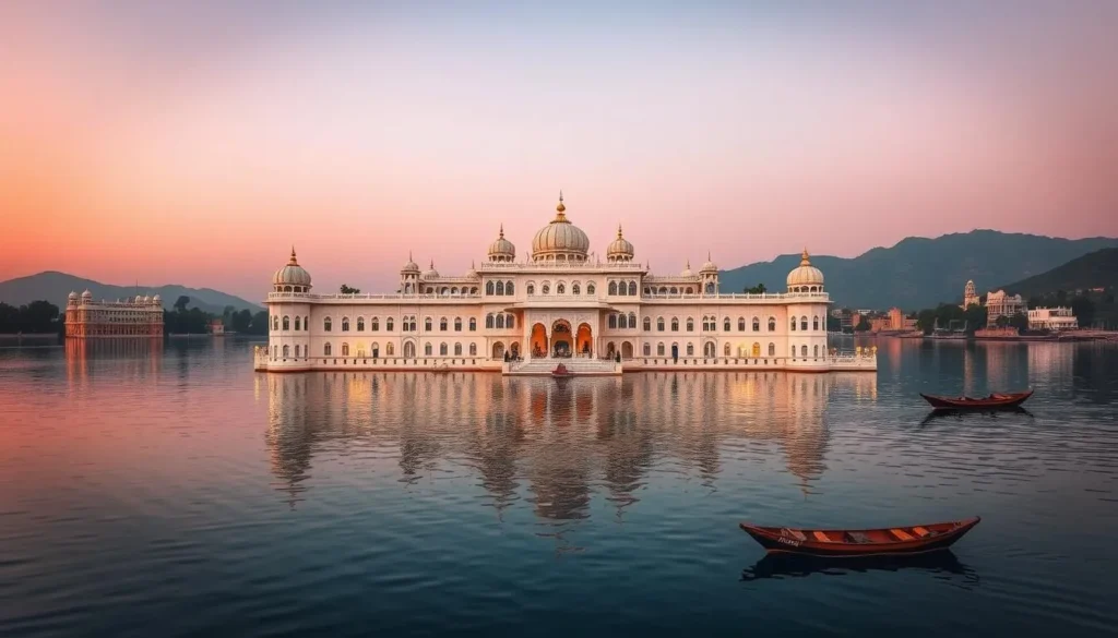 Taj Lake Palace hotel on Lake Pichola, one of the most luxurious places to stay when exploring the best things to do in Udaipur Rajasthan