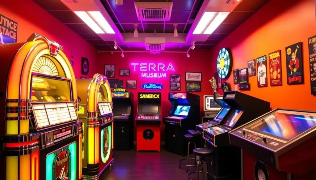 Terra Technica Museum image with jukeboxes and classic video games