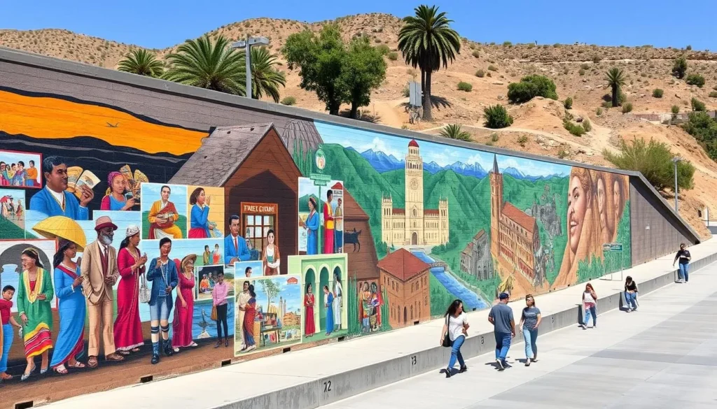 The Great Wall of Los Angeles mural in San Fernando Valley California