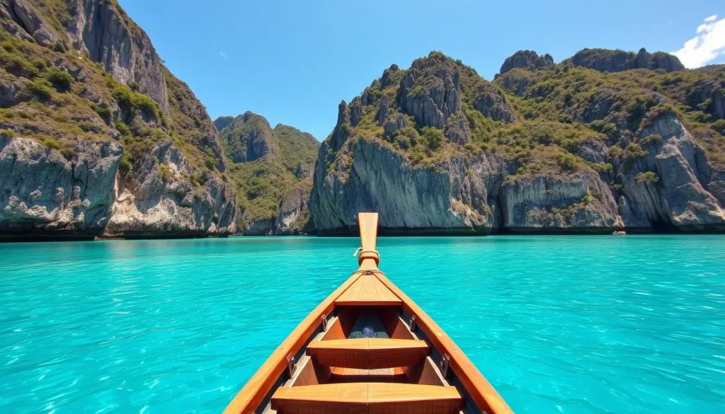 The Twin Lagoon in Coron with its unique rock formation separating two bodies of crystal clear water