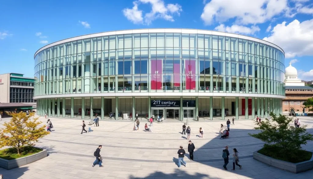 The circular design of the 21st Century Museum of Contemporary Art in Kanazawa