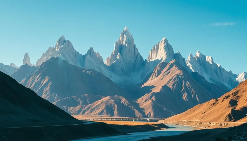 The jagged Passu Cones with their distinctive cathedral-like peaks