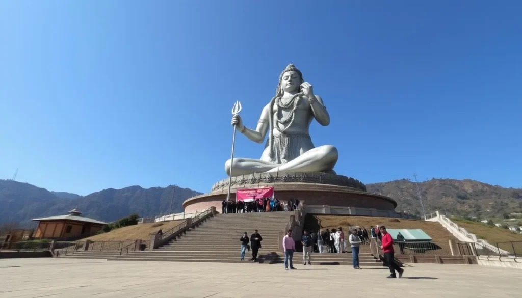 The towering Kailashnath Mahadev statue near Dhulikhel, one of the world's tallest Shiva statues