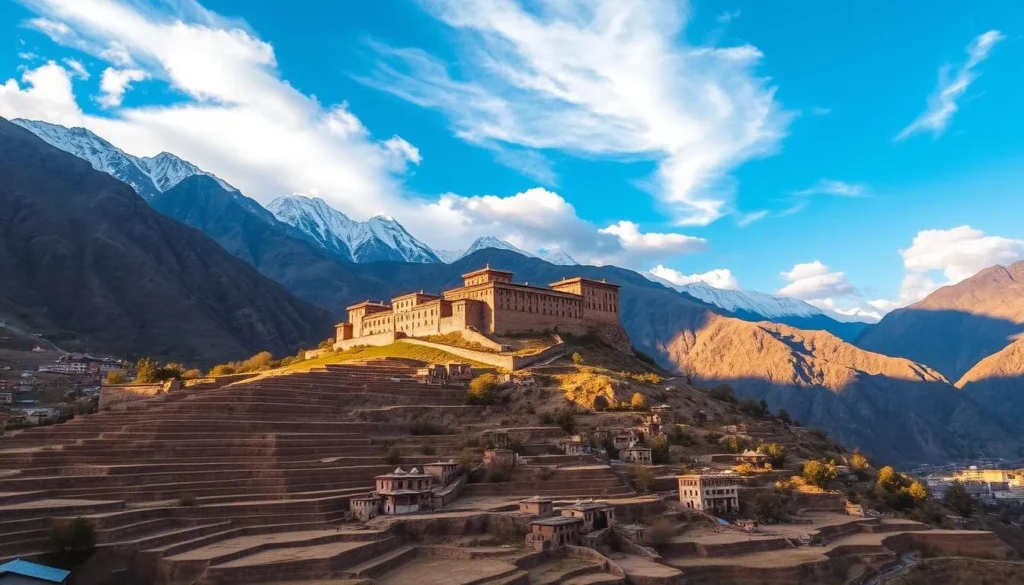 Tourist enjoying view of Baltit Fort in Hunza Valley, Gilgit-Baltistan Tourist enjoying view of Baltit Fort in Hunza Valley, Gilgit-Baltistan
