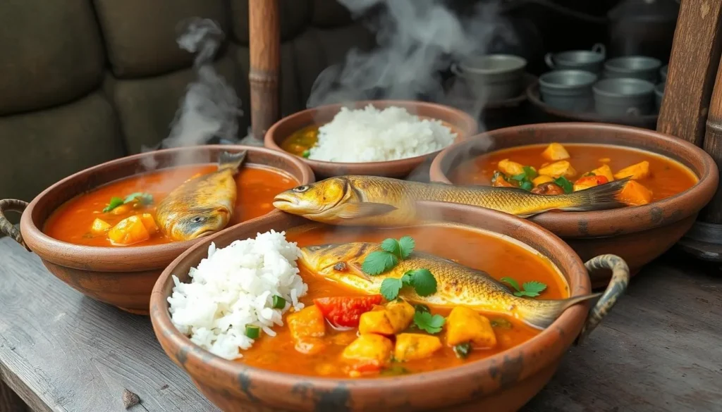 Traditional Bengali fish curry made with freshwater fish from Chalan Beel