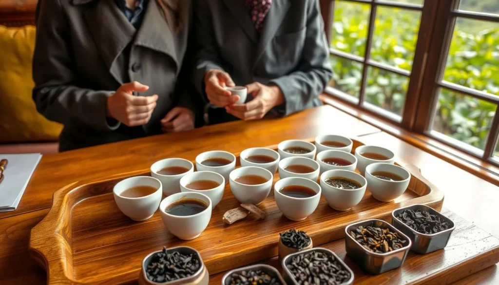 Traditional Darjeeling tea tasting session with different tea varieties, culinary Darjeeling, West Bengal things to do