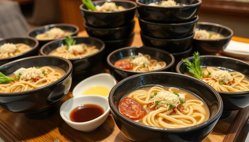 Traditional Izumo soba noodles served in stacked lacquerware bowls Traditional Izumo soba noodles served in stacked lacquerware bowls
