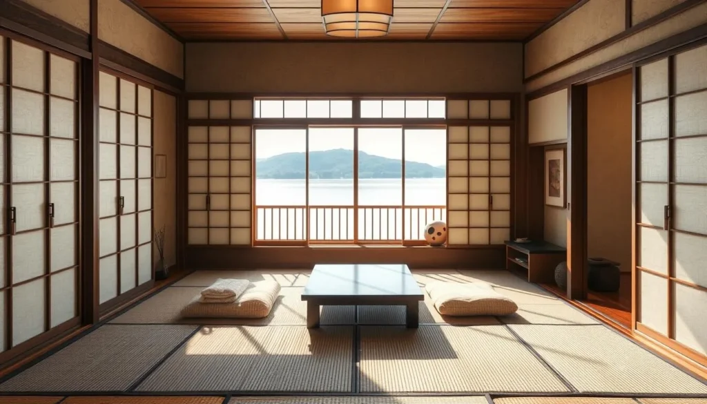 Traditional Japanese ryokan with views of Lake Shinji Traditional Japanese ryokan with views of Lake Shinji