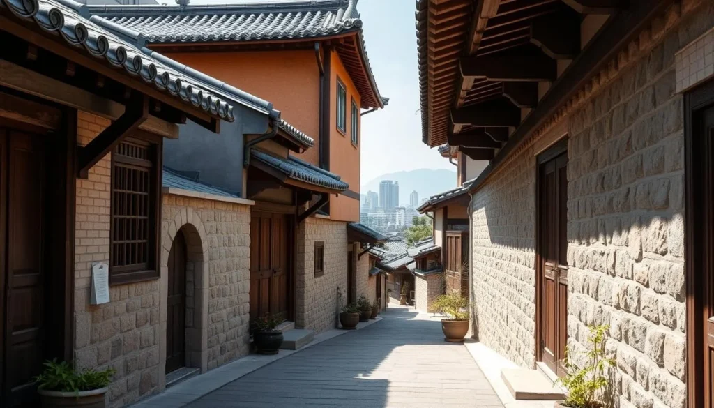 Traditional Korean houses in Bukchon Hanok Village, showcasing Seoul's best things to do for cultural experiences