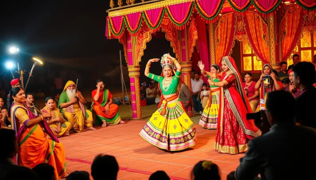 Traditional Rajasthani cultural performance during Brij Festival in Bharatpur Traditional Rajasthani cultural performance during Brij Festival in Bharatpur