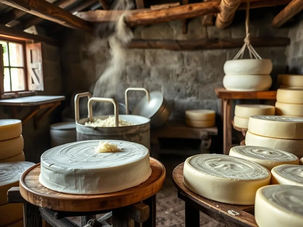 Traditional cheese making process at Chitlang's famous goat cheese factory