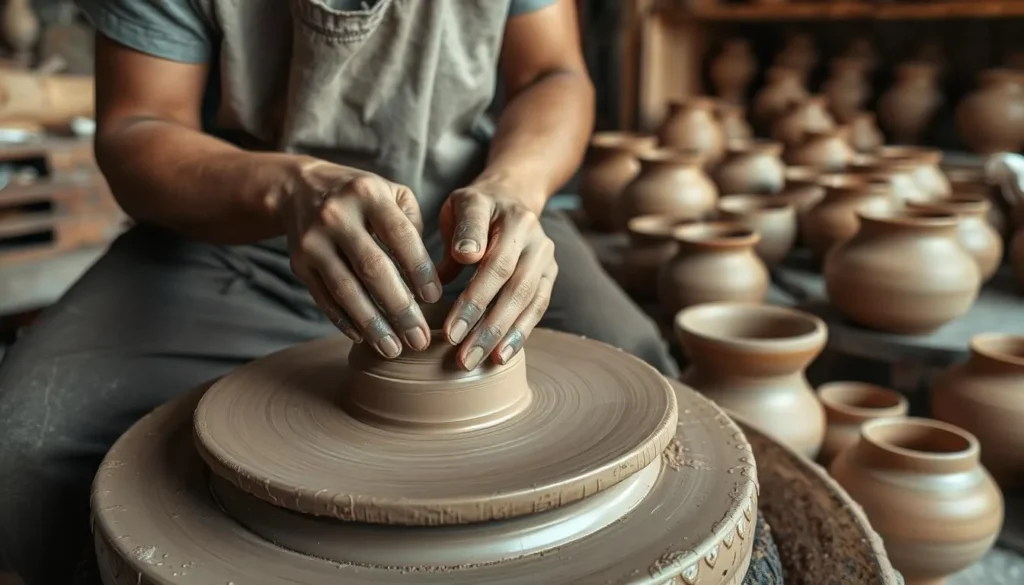 Traditional pottery making demonstration at Sagada Pottery workshop