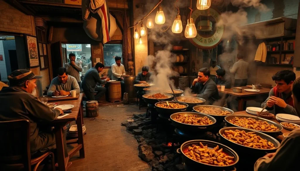 Traditional restaurant in Namak Mandi area of Peshawar