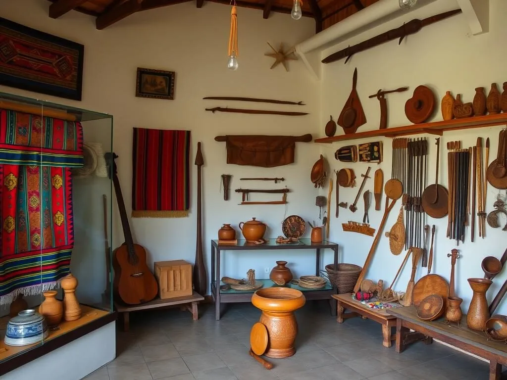 Traditional tribal cultural artifacts displayed at the Tribal Cultural Museum near Kaptai National Park Traditional tribal cultural artifacts displayed at the Tribal Cultural Museum near Kaptai National Park