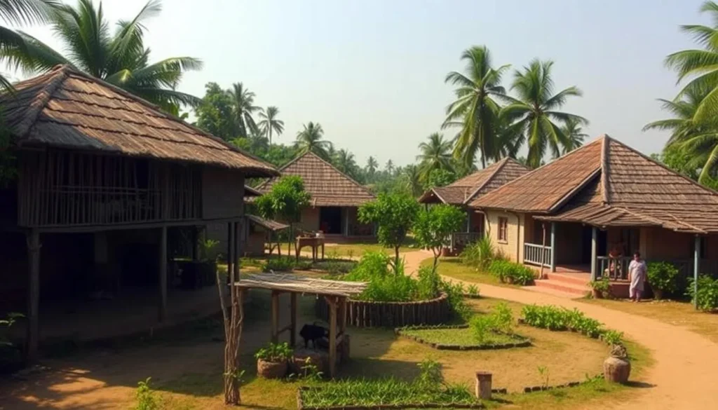 Traditional village near Kadigarh National Park showing local culture and lifestyle