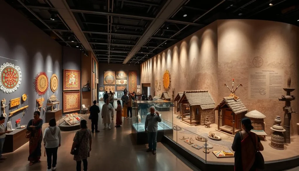 Tribal Museum in Bhopal displaying traditional tribal art and artifacts Tribal Museum in Bhopal displaying traditional tribal art and artifacts