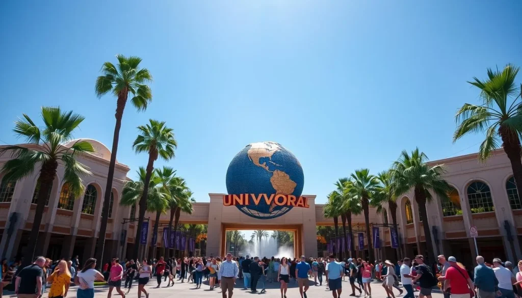 Universal Studios Hollywood entrance in San Fernando Valley California