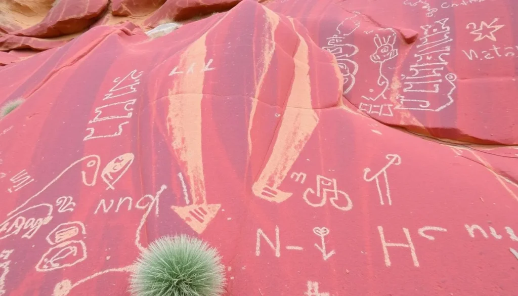 Visit Rainbow Valley petroglyphs