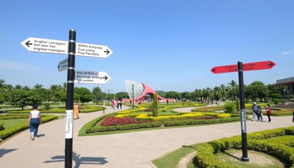 Walking paths and signage around Foy's Lake Bangladesh