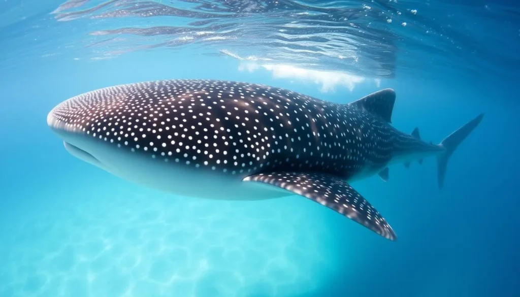 Whale shark swimming near tourists in Oslob, Cebu Whale shark swimming near tourists in Oslob, Cebu