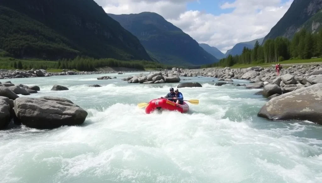 Whitewater rafting in Voss, Norway