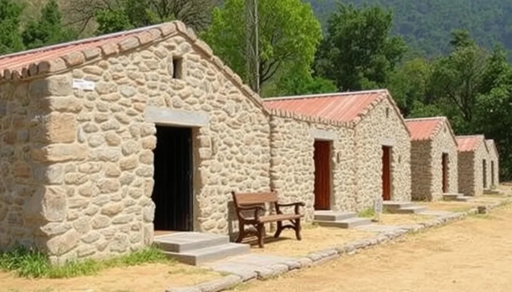Wildlife Guesthouse cottages at Karchat visitor center in Kirthar National Park, Pakistan