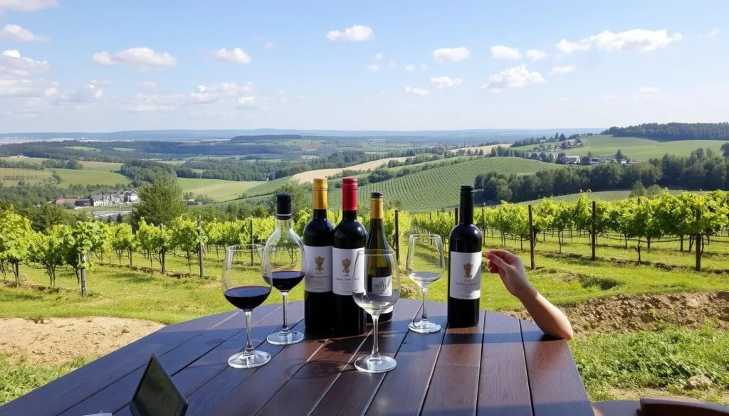 Wine tasting at a local vineyard in the Zlin Region