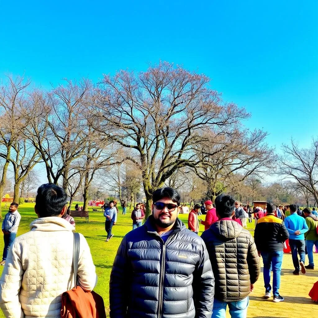 Winter scene in Jamalpur with clear skies and pleasant weather for sightseeing