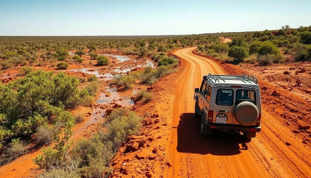 4WD vehicle traversing a remote track in Arnhem Land
