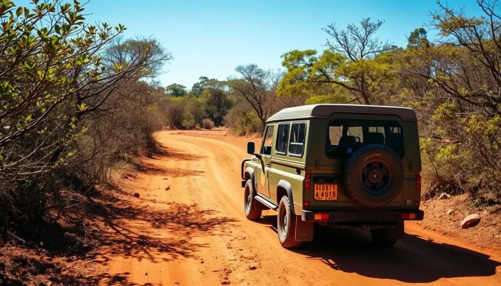 4x4 vehicle navigating the rugged terrain of Baie de Baly National Park