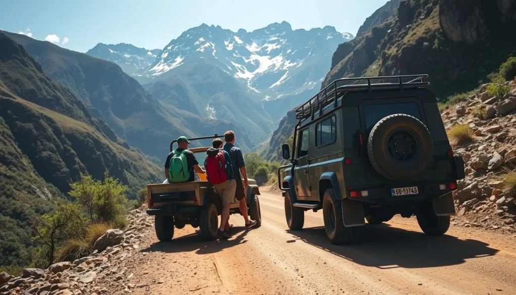 4x4 vehicle used for transportation to the starting point of the Ciudad Perdida trek