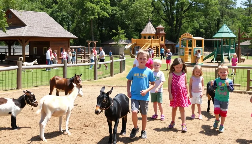 7 Acre Wood family fun park in Conroe with children playing