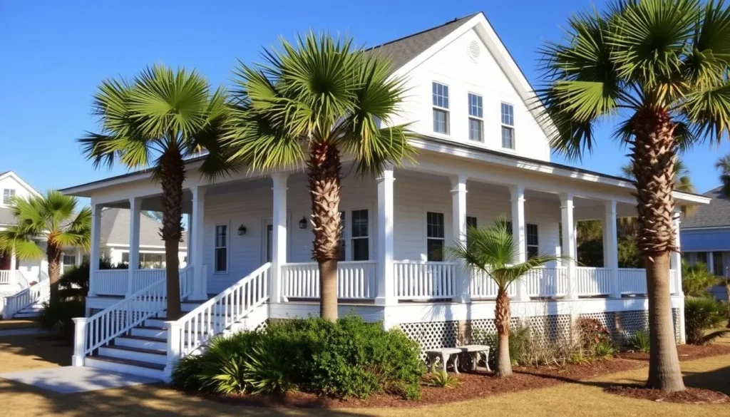 A charming Sullivan's Island beach house with a wide porch