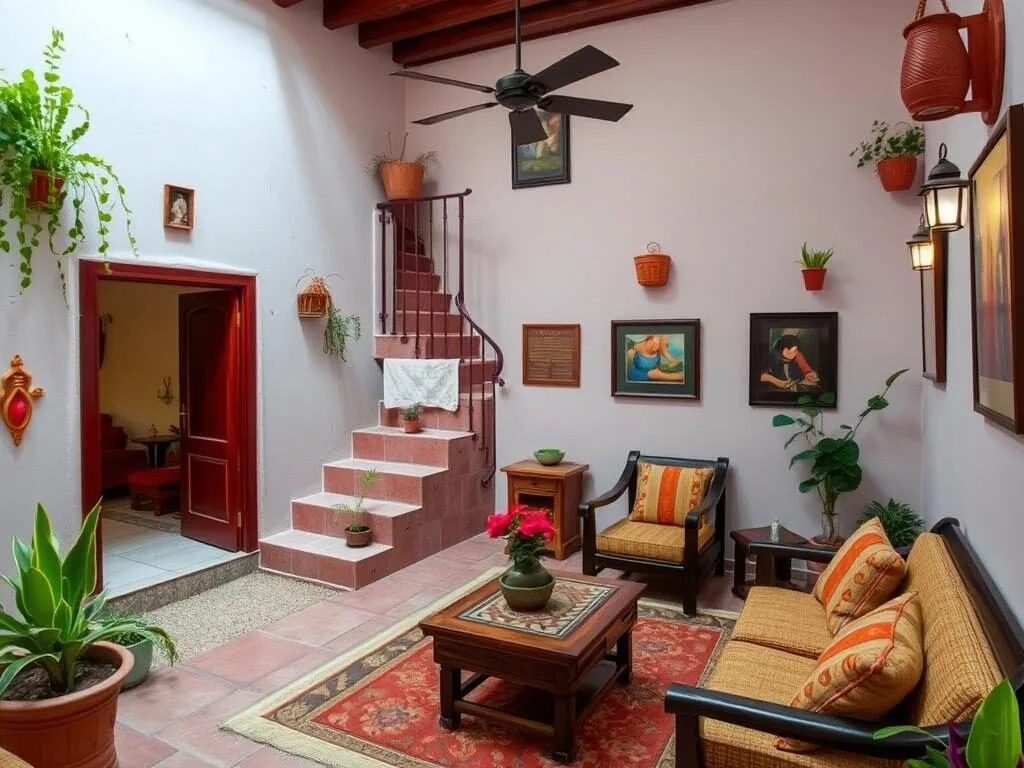 A charming local guesthouse in Tlalmanalco with traditional Mexican decor and a garden courtyard