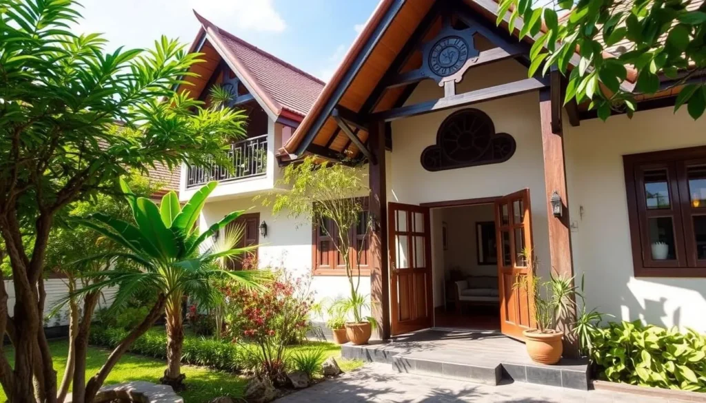A comfortable guest house in Cimaha with traditional Indonesian architectural elements