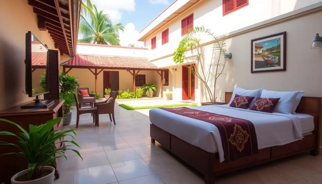 A comfortable hotel in Choluteca with traditional Honduran architectural elements and garden